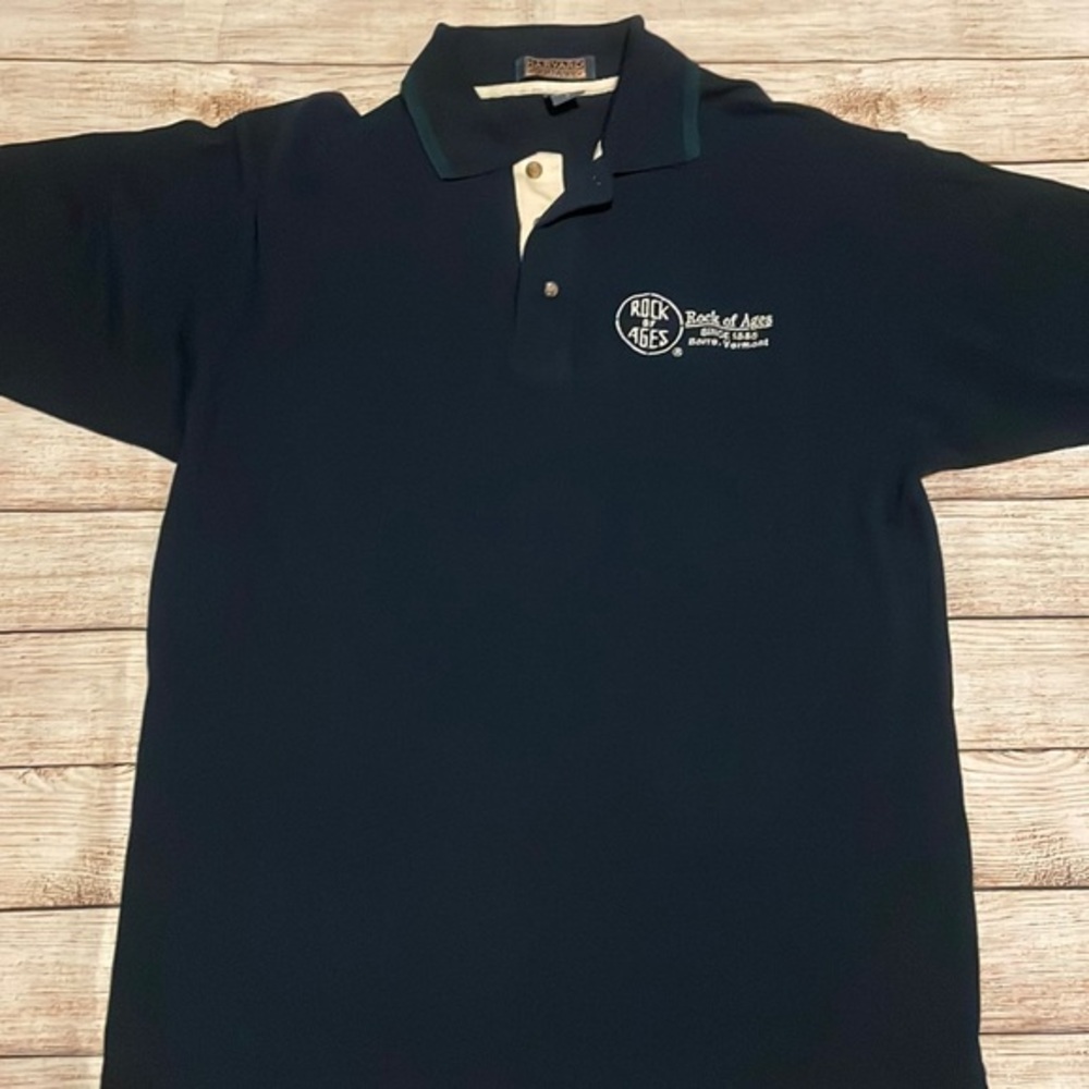 Mens Rock of Ages Barre Vermont polo size L